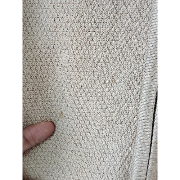 White House Black Market Womens Sweater Cape Beige Oversize Jacket Sz L A0043 - Picture 3 of 6